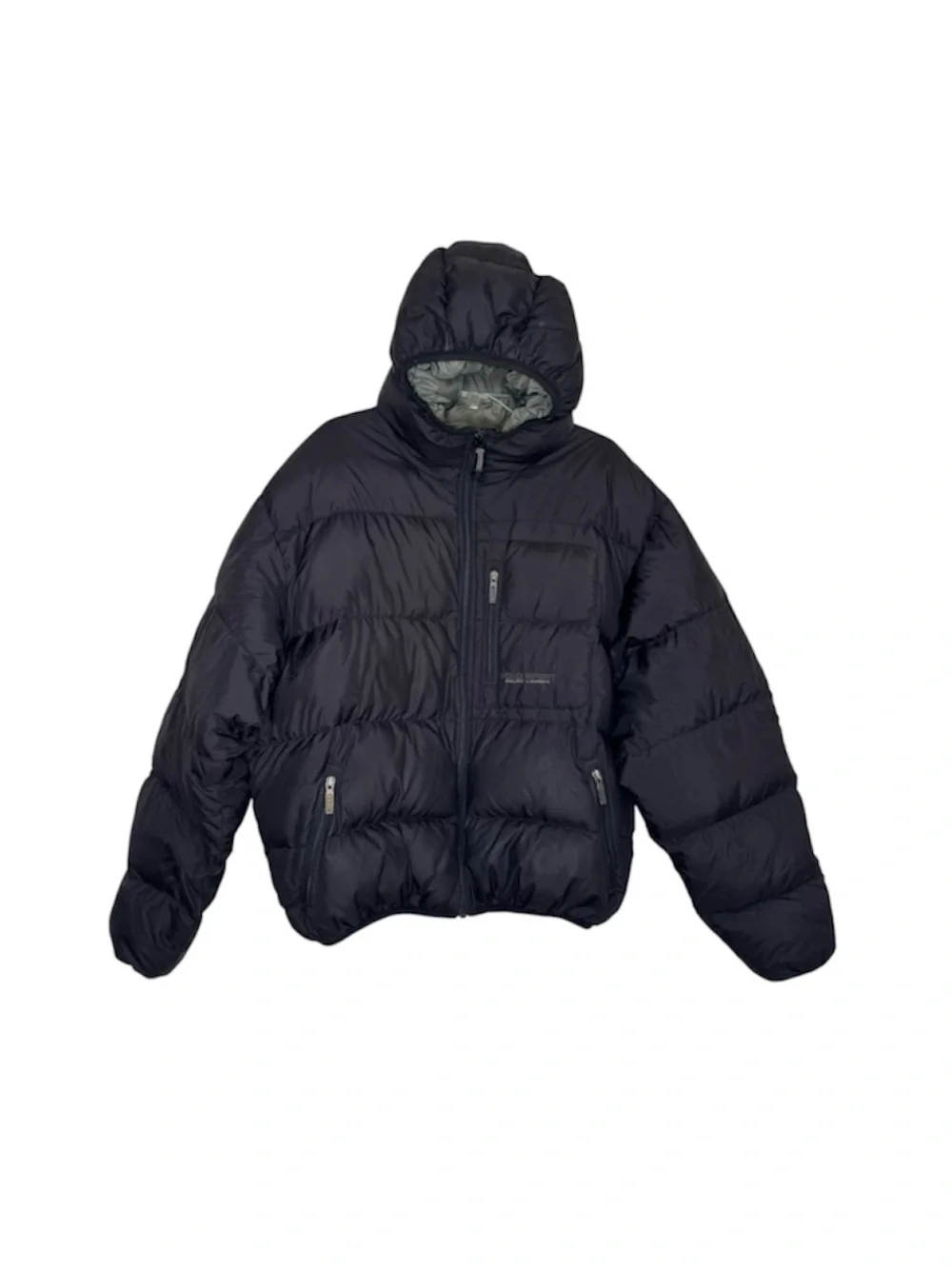 Vintage Polo Sport Ralph Lauren Black Down Puffer Jacket Hooded Men’s XL
